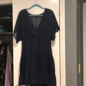 Navy lace dress